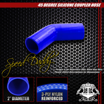 2 3-СЛОЙНЫХ 45-ГРАДУСНЫХ КОЛЕНЧАТЫХ ТУРБОНАДДУВА / ВПУСКНОЙ ТРУБОПРОВОД СИЛИКОНОВАЯ МУФТА ШЛАНГ / ТРУБА СИНЕГО ЦВЕТА