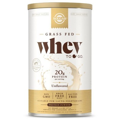 Solgar Grass Fed Whey To Go, порошок без запаха, 13,2 унции