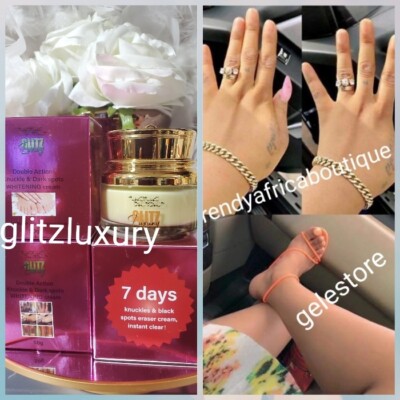 X 1 Glitzluxury Double Action dark spots eraser cream. Knuckles, elbows, knees 