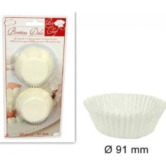 Confezione 60 Pirottini Carta 91mm Dolci Biscotti CupCakes Tortine Muffin moc