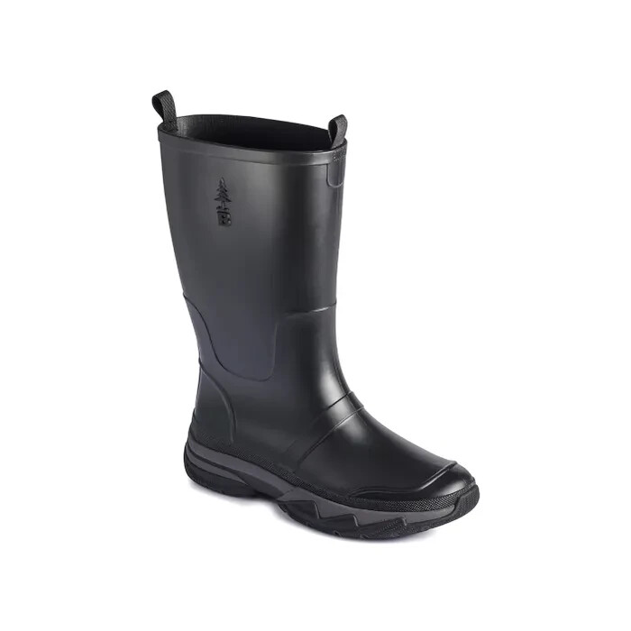 BASS OUTDOOR FIELD MEN'S RAIN BOOTS COLOR BLACK SIZE 13 NIB
