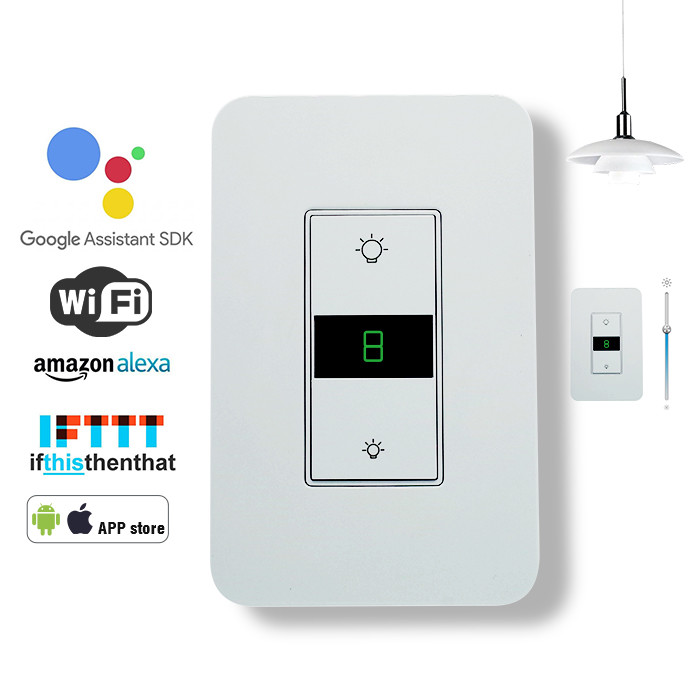 Smart Dimmer Digital Light Switch Works With Alexa Google ...