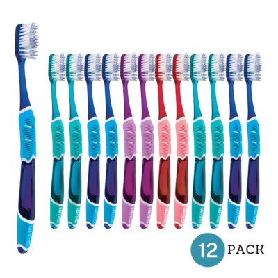 GUM Technique Deep Clean Toothbrush, Extra Fine Bristles 524P Full Soft 12 Pack 