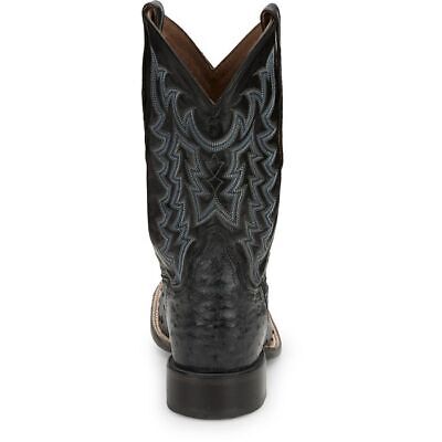 Pre-owned Tony Lama Men's Cmu018 Vale 11" Full Quill Grey Square Toe Western Boot
