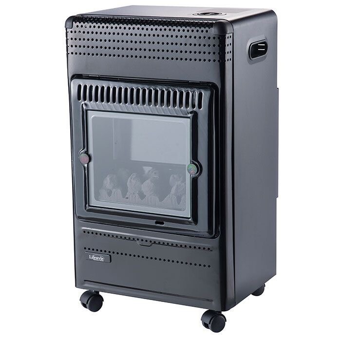 Lifestyle living flame portable gas heater in Chorlton, Manchester