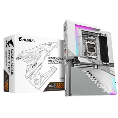 2024 GIGABYTE B650E AORUS STEALTH ICE Gaming motherboard  AM5 ATX Back socket