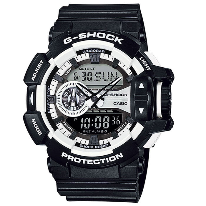 Casio G-Shock Mens Watch GA400-1A GA-400-1ADR Analog-Digital Black White 4971850077565 | eBay