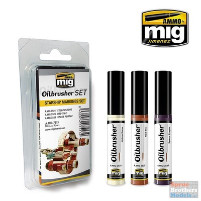 AMM7513 AMMO by Mig Oilbrusher Set - Starship Markings