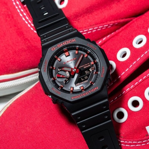 CASIO G-SHOCK GA-B2100BNR-1A Bluetooth® Solar Power Black and Red