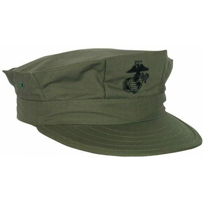 USMC Olive Drab Utility Cover - Marine Corps OD Green 8-Point Hat - USGI - USA