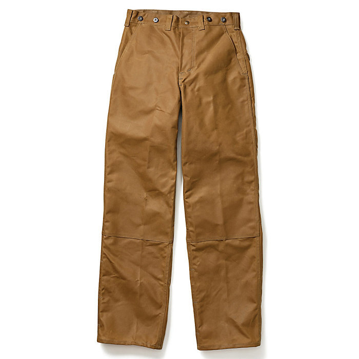 Pre-owned Filson Oil Finish Double Tin Pants 11014004 Made In Usa Dark Tan Khaki Unhemmed In Beige