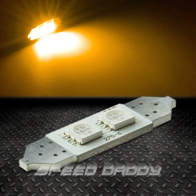 2 SMD 2SMD 36 ММ ЯНТАРНЫЙ 5050 5055 СВЕТОДИОДНЫЙ АВТОМОБИЛЬНЫЙ ВНУТРЕННИЙ КУПОЛ/КАРТОГРАФИЧЕСКАЯ ПАНЕЛЬ 12 В ЛАМПОЧКА