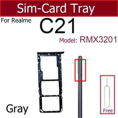 2pcs Sim Card Slot Tray Holder For Oppo Realme C20 C21 C25 C21Y C25Y C25S C20A