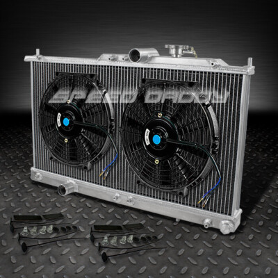 2-РЯДНЫЙ АЛЮМИНИЕВЫЙ РАДИАТОР + 2 ВЕНТИЛЯТОРА X 10 ДЛЯ 00-05 ECLIPSE GT/GTS/STRATUS/SEBRING V6