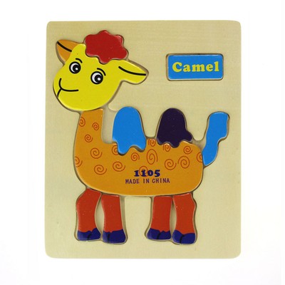 Wooden Blocks Animals Kid Children Developmental Educational Toy Puzzle Camel