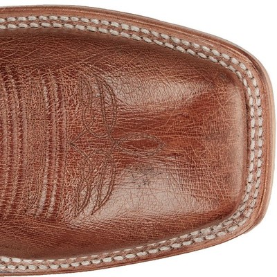 JUSTIN BOOTS JUSTIN MEN'S JE810 BRECK 13" BROWN SMOOTH OSTRICH SQ TOE WESTERN MID-CALF BOOTS