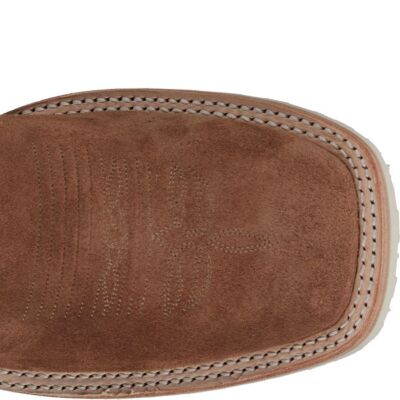 Pre-owned Justin Boots Justin Men's Br390 Alamo 11" Golden Tan (brown) Slip-resistant Roughout Boots