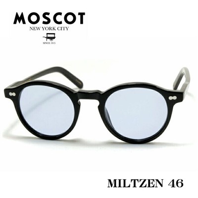 MOSCOT MILTZEN Glasses Sunglasses Size 46 Black Blue Lens #QYCV3P