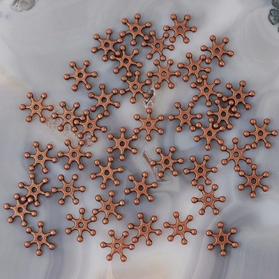 Snowflake Findings Beads Spacer Jewelry Gold Silver Antique Brass 6mm 8mm 10mm