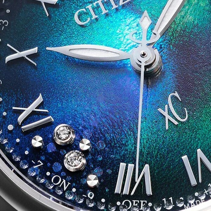 Pre-owned Citizen Ø29mm Xc Super Titanium Diamond Date Eco-drive Radio Es9460-61l Limited