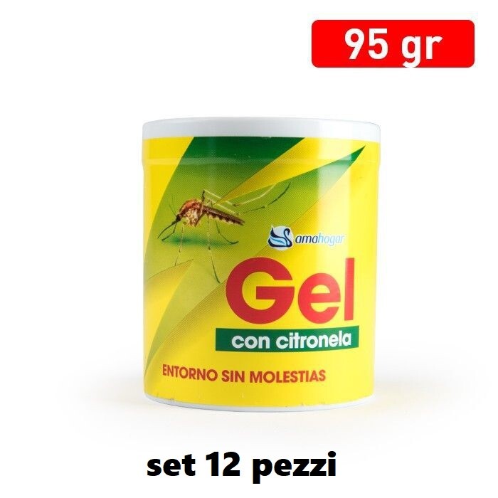 Set 12 Pz Deodorante Gel Profumo Ambiente In Lattina Citronella Anti Zanzare hmj