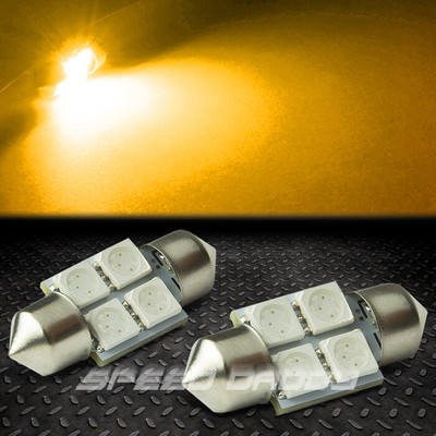 2x4 SMD 4SMD 31 ММ ЯНТАРНЫЙ 5050 5055 СВЕТОДИОДНЫЙ АВТОМОБИЛЬНЫЙ ВНУТРЕННИЙ КУПОЛ/КАРТА ЛАМПА НАКАЛИВАНИЯ