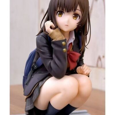 Anime Higehiro Sayu Ogiwara Squatting Position PVC Figure Model Decoration-DE