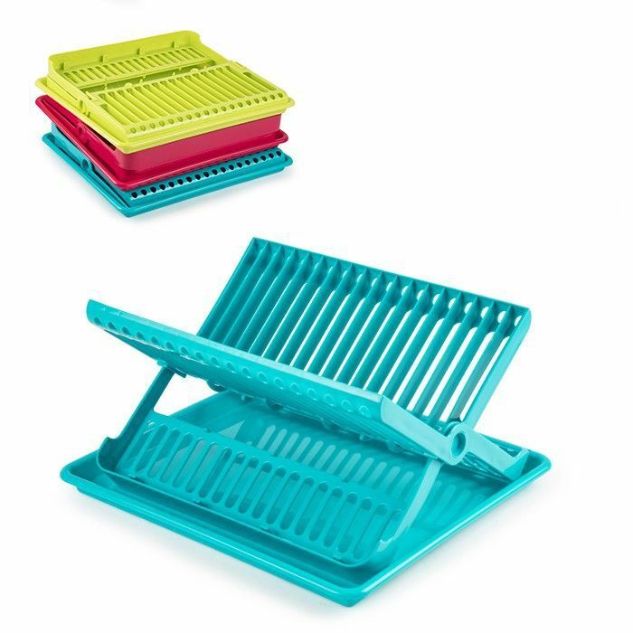 Scolapiatti Pieghevole In Plastica Colorata Accessorio Cucina hmj