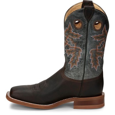 JUSTIN BOOTS JUSTIN MEN'S BR5349 BENDER 11" CHOCOLATE BROWN SLIP-RESISTANT WESTERN BOOTS