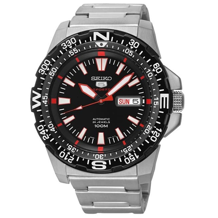 Pre-owned Seiko 5 Sports Srp541k1 Automatic Watch Mini Monster Steel 100m Compass 4r36