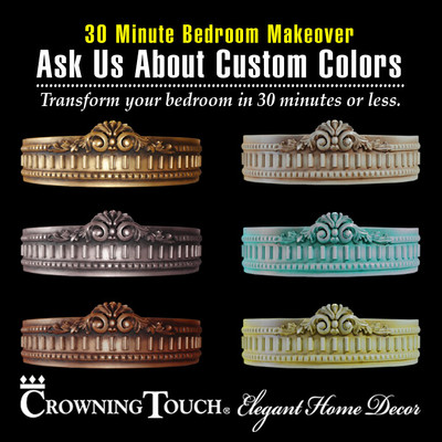 Elegant Gold Handcrafted Bed Crown - Real Wood - Canopy - Teester