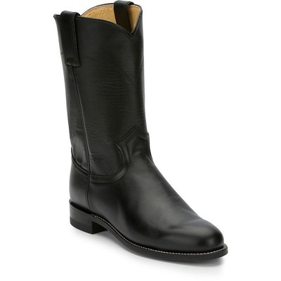 Pre-owned Justin Boots Justin Women's L3703 Cora 10" Black Round Toe Western Boot