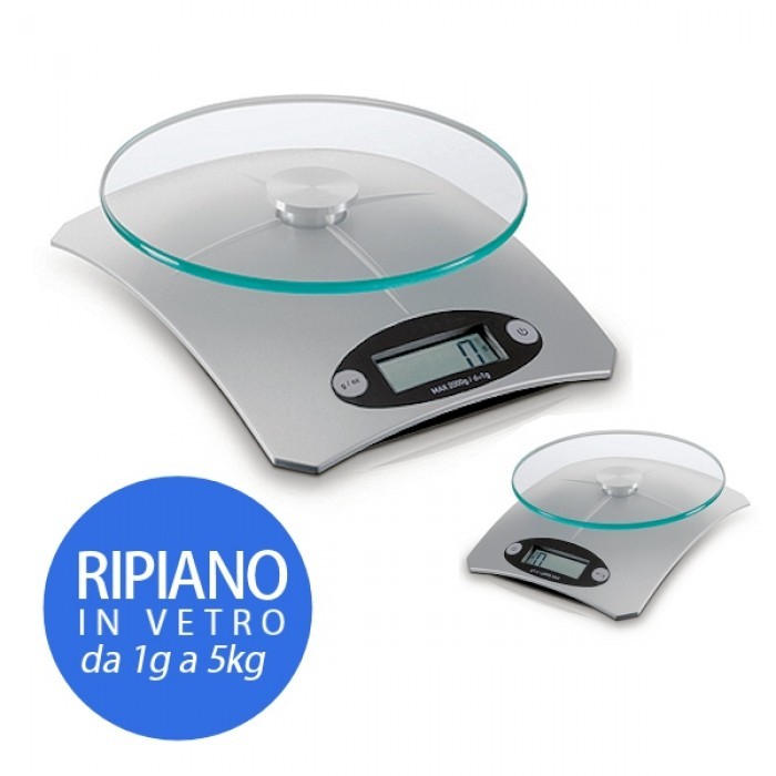 Bilancia Cucina Digitale Da 1g A 5kg Alimenti Ripiano In Vetro Precisione dfh