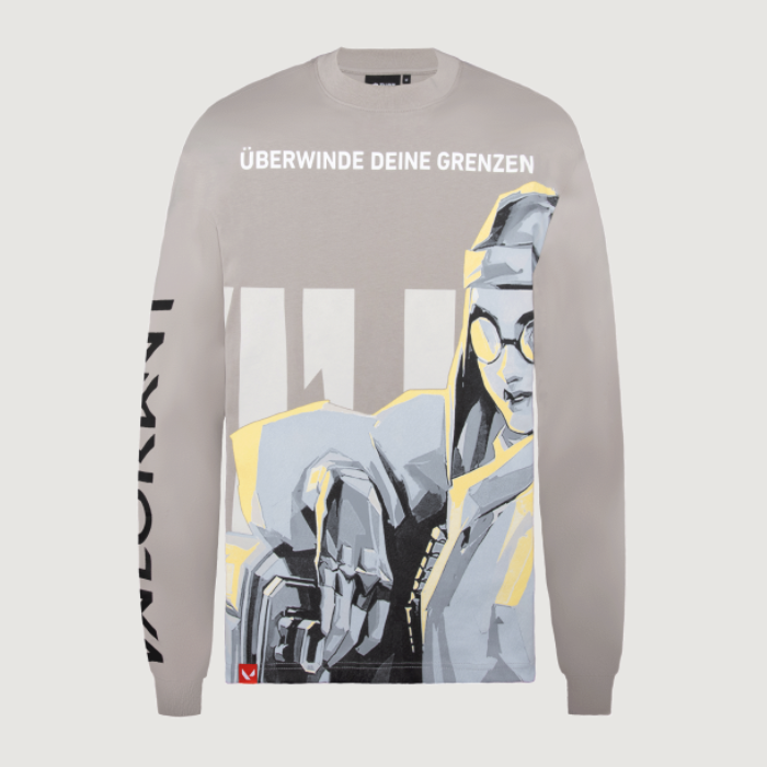 

LOL League of Legends Valorant Killjoy Longsleeve Tee Официальный - Expeditedship, Бежевый