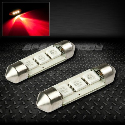 ПАРА 3 SMD 3SMD 39 ММ КРАСНЫЙ 5050 5055 СВЕТОДИОДНЫЙ ВНУТРЕННИЙ КУПОЛ/КАРТА 12 В ЛАМПОЧКА НАКАЛИВАНИЯ