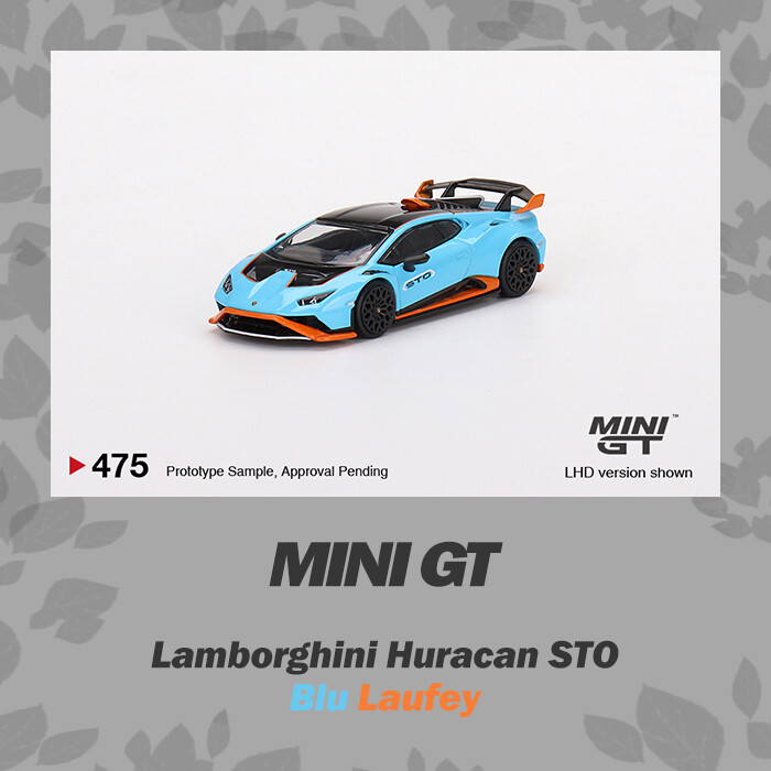 MINI GT 1:64 Lamborghini Huracan STO Blu Laufey Diecast