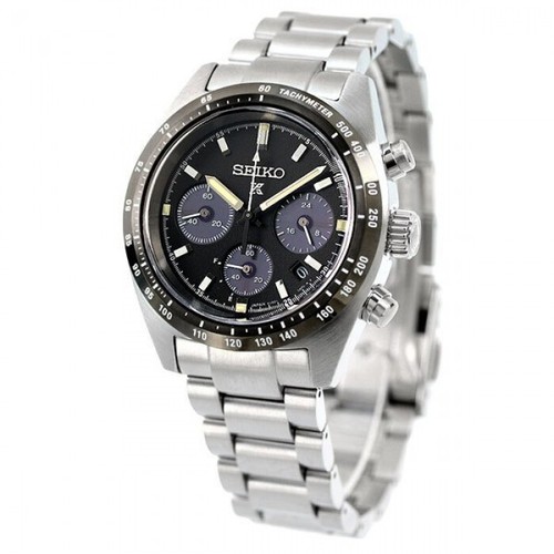 Pre-owned Seiko Prospex Speedtimer Solar Chronograph Black Dial Men's Analog Watch Ssc819