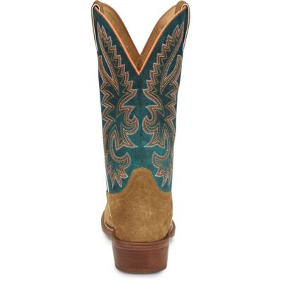 Pre-owned Justin Boots Justin Men's Fn7253 Jimmy 13" Western Boot In Wheat Suede (tan)