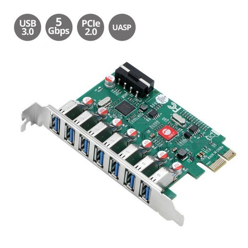 SIIG USB 3.0 7-Port PCIe Host Card(JU-P70211-S1)