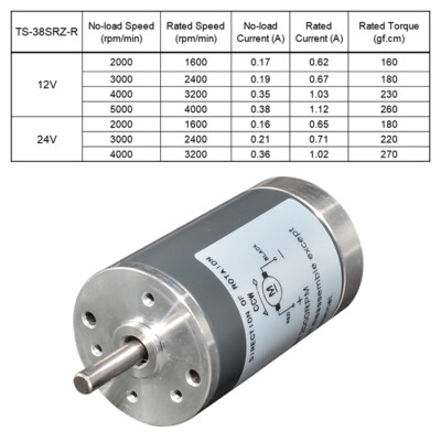 12V 24V DC Motor High Torque Speed Dual Bearing Shaft 5-8mm 2000-5000rpm Engine