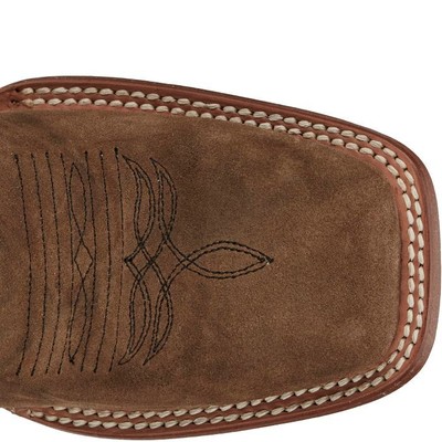 JUSTIN BOOTS JUSTIN WOMEN'S JP2605 PALISADE 13" CLAY BROWN SQ TOE BLOCK HEEL WESTERN BOOTS