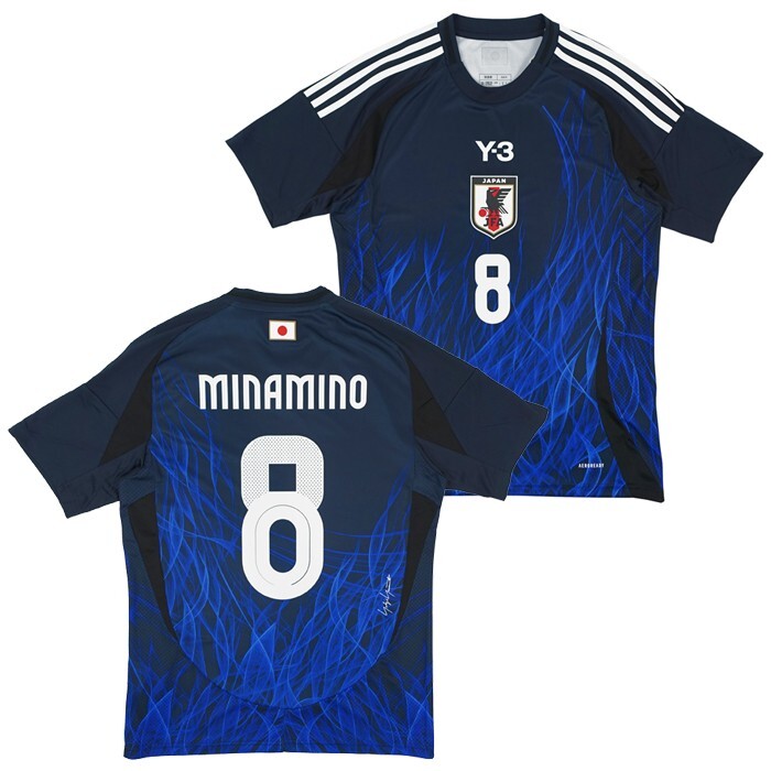Y-3 サッカー日本代表 MINAMINO 8番 レプリカユニフォーム Takumi Minamino #8 Adidas Japan National Football Team