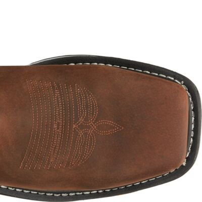 Pre-owned Justin Boots Justin Men's Cr2152 Frontline Hiviz 11" Brown Nano Comp Toe Eh Waterproof Boots In Walnut Brown (brown)