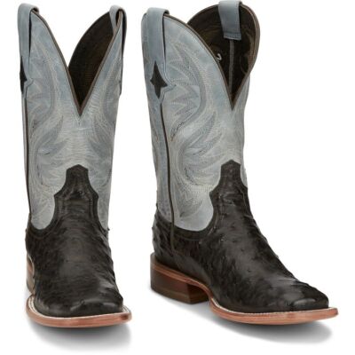 Pre-owned Tony Lama Women's Tl5406 Searcy 11" Mink (brown) Full Quill Ostrich Cowboy Boots