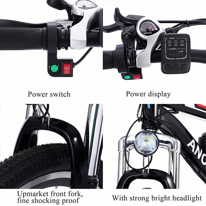  26 Elektrofahrrad EMountainbike Ebike 21Gäng Shimano Pedelec LIAKKU 250W DE