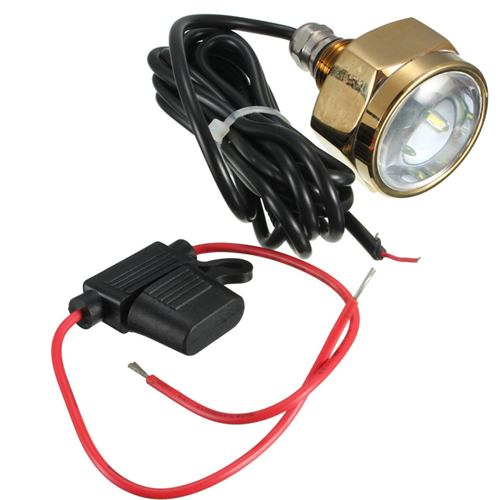 Underwater Marine Boat LED Drain Plug Light 27W Blue Extremely Bright