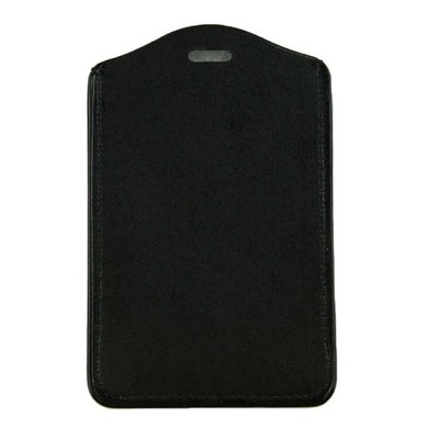 Voberry Black PU Leather Case Holder Business ID Badge Card Vertical Holders  5