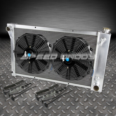 3-РЯДНЫЙ АЛЮМИНИЕВЫЙ РАДИАТОР + ТОНКИЕ ВЕНТИЛЯТОРЫ ДЛЯ 67-72 CHEVY/ GMC СЕРИИ G/P BLAZER JIMMY