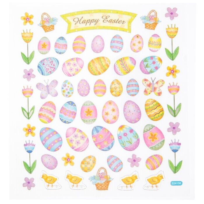 Happy Easter Eggs Foil Stickers Planner Papercraft Spring DIY Spring