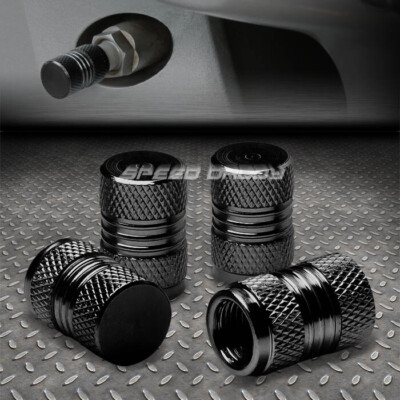 4 X АЛЮМИНИЕВЫХ МЕТАЛЛИЧЕСКИХ КЛАПАНА ДЛЯ ШИН / ОБОДА / ВОЗДУШНОГО ОТВЕРСТИЯ КОЛЕСА, ПЫЛЕЗАЩИТНАЯ КРЫШКА, КОЛПАЧОК ДЛЯ ШТОКОВ / КОЛПАЧКИ ЧЕРНОГО ЦВЕТА